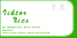 viktor nics business card